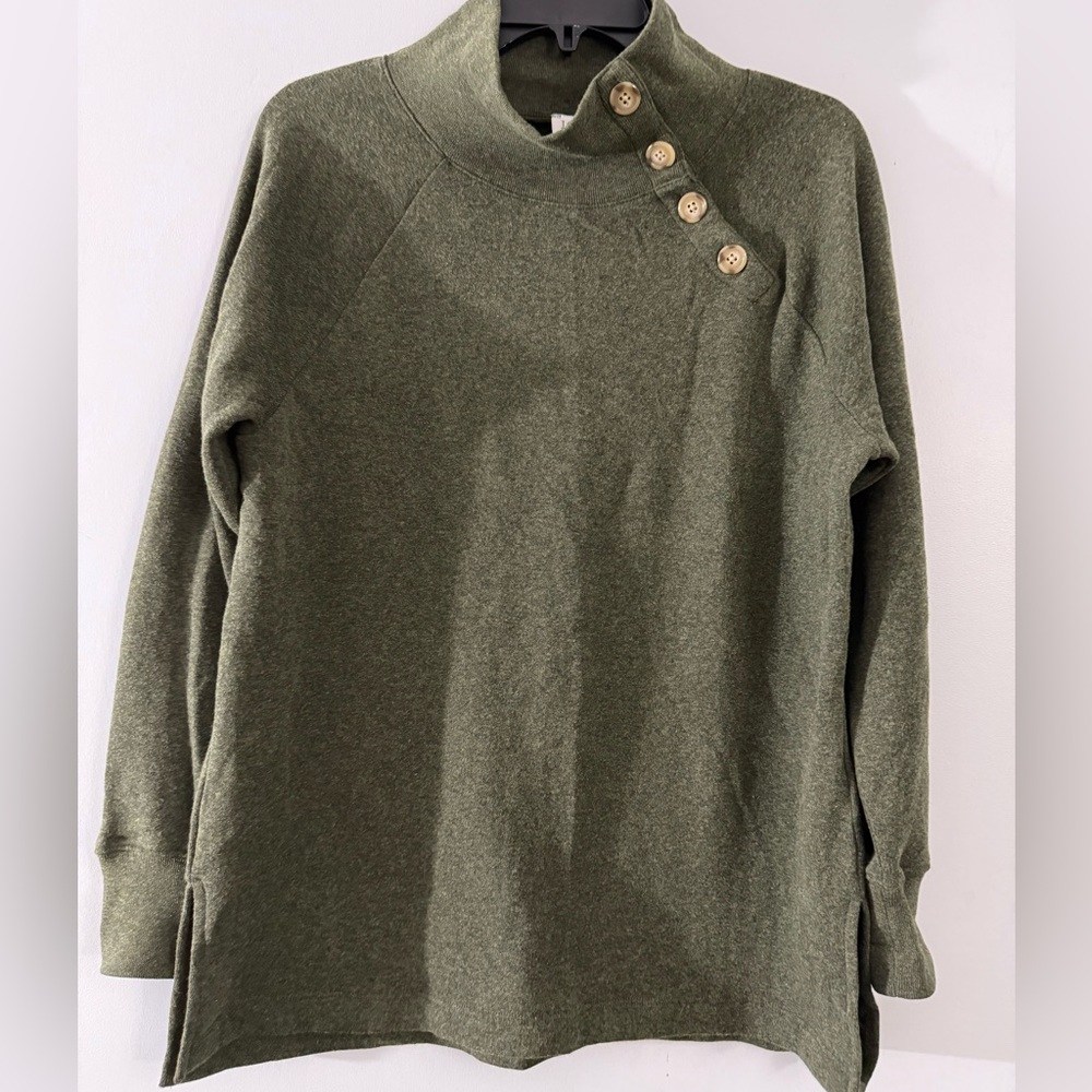 J. Crew Olive Green Cowl Neck Sweater